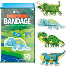 Bandages, Dino Shaped Self Adhesive Bandage Set, Latex Free, Sterile Wound Care,