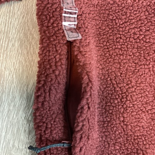 Alpine Design Sherpa 1/4 Snap Jacket Women’s Dark Auburn Red New Pockets Sweater - Picture 5 of 10