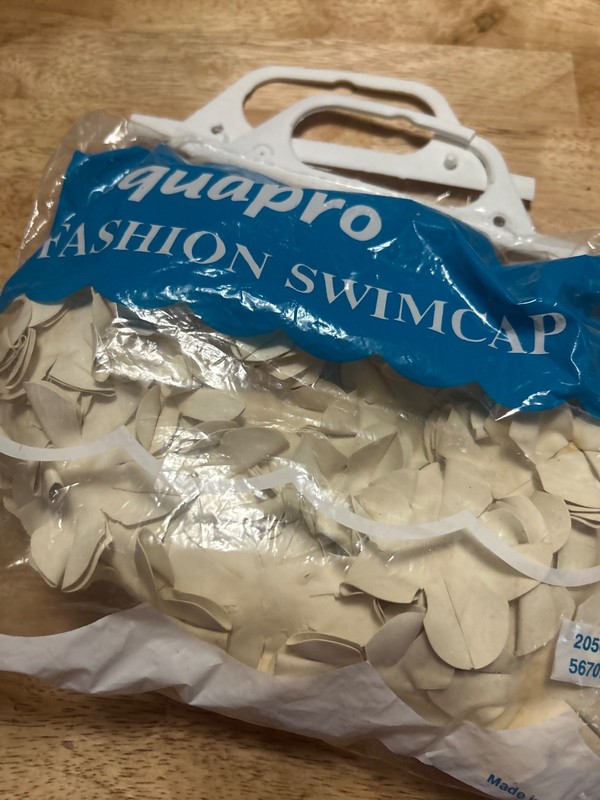 -- AQUAPRO LATEX FLOWER SWIMMING CAP,POOL CAP, ONE SIZE ,--- #5670