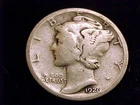 1926-S Mercury Dime, Good Grade.