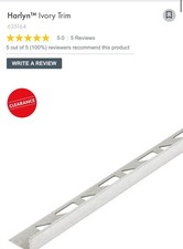 Harlyn ivory trim. From topps Tiles. Unused. 10mm Trim Depth