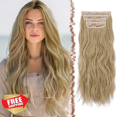 FESHFEN 4pc Clip In Hair 24'' Mixed Blonde