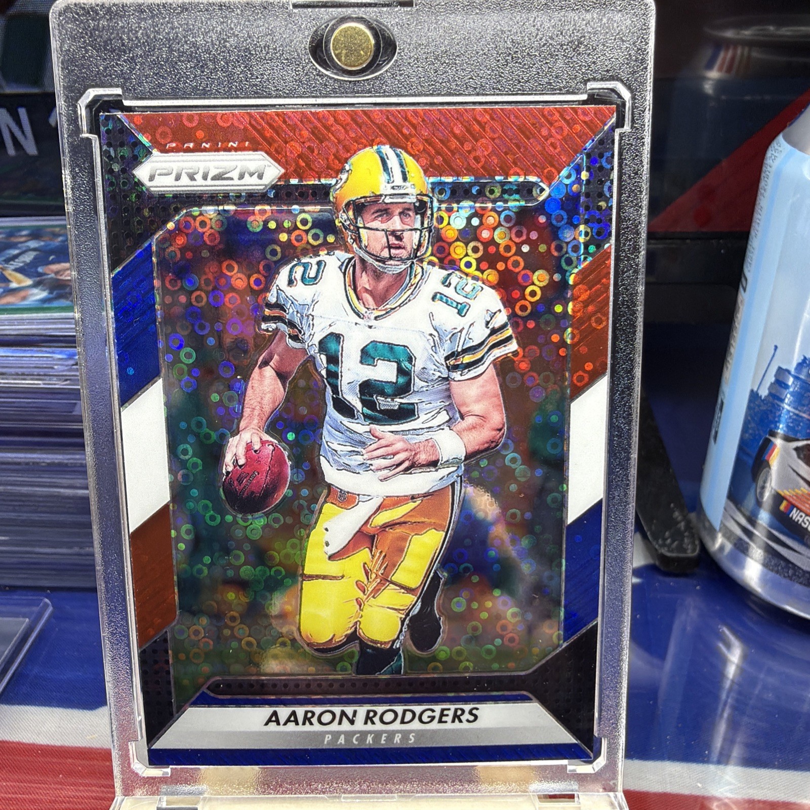 2016 Panini Prizm - Aaron Rodgers #89 Red White & Blue Disco Prizm