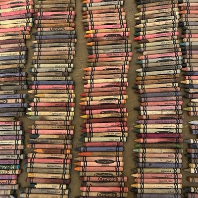 Huge Lot of 250+ Vintage Crayola Crayons Retired Colors Binney & Smith USA