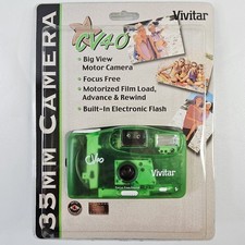 Vivitar CV40 35mm Film Camera Lime Green Point  Shoot Vtg New NOS