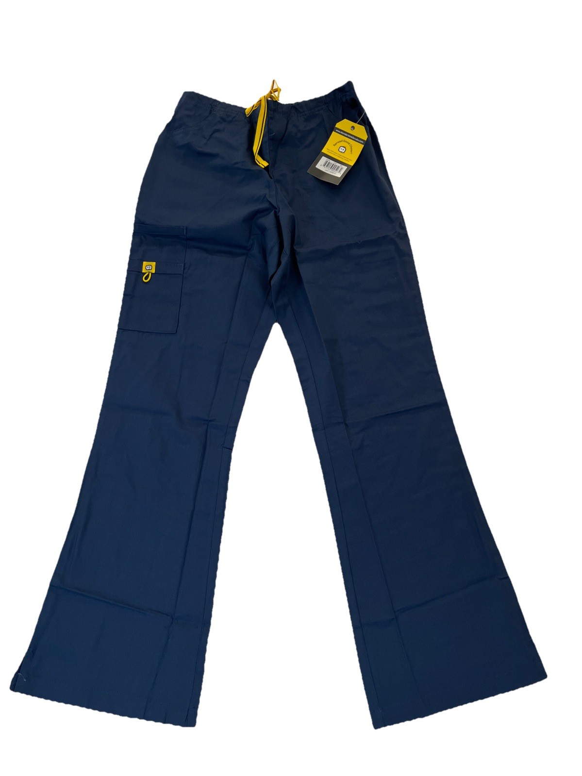 WonderWink Origins "Romeo" Flare Leg Cargo Scrub Pants Navy Small NEW