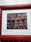 San Francisco Photos Framed Wall Art 15.5 x 6 Inch Red Frame Painted Ladies — photo 2