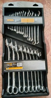 Halfords 25 Stück metrisch Kombination Schraubenschlüssel Set Chrom Vanadium Stahl