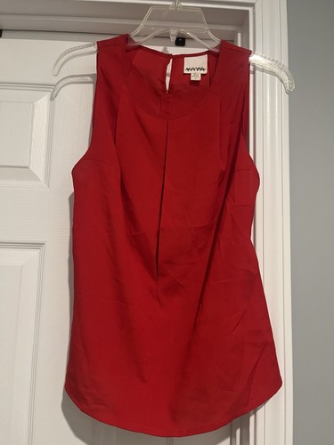 YAYA nom de plume Red Tank Sleeveless Shell Top Blouse Size Small