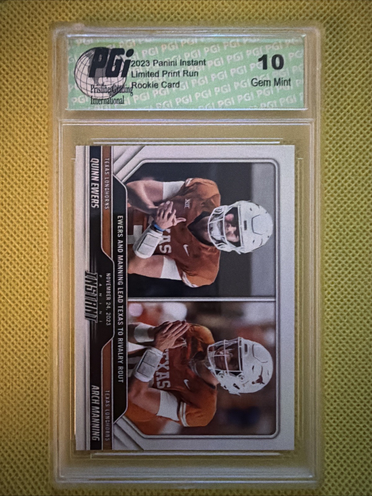 Arch Manning Gem Mint 10 Number 43 1/611 Buy Now,Great Investment!