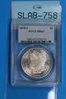1878-S $1 MORGAN SILVER DOLLAR PCGS MS63 TYPE COIN SLAB-758