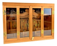 Authentic Japanese Wooden Shrine Kamidana with Elaborate Carvings