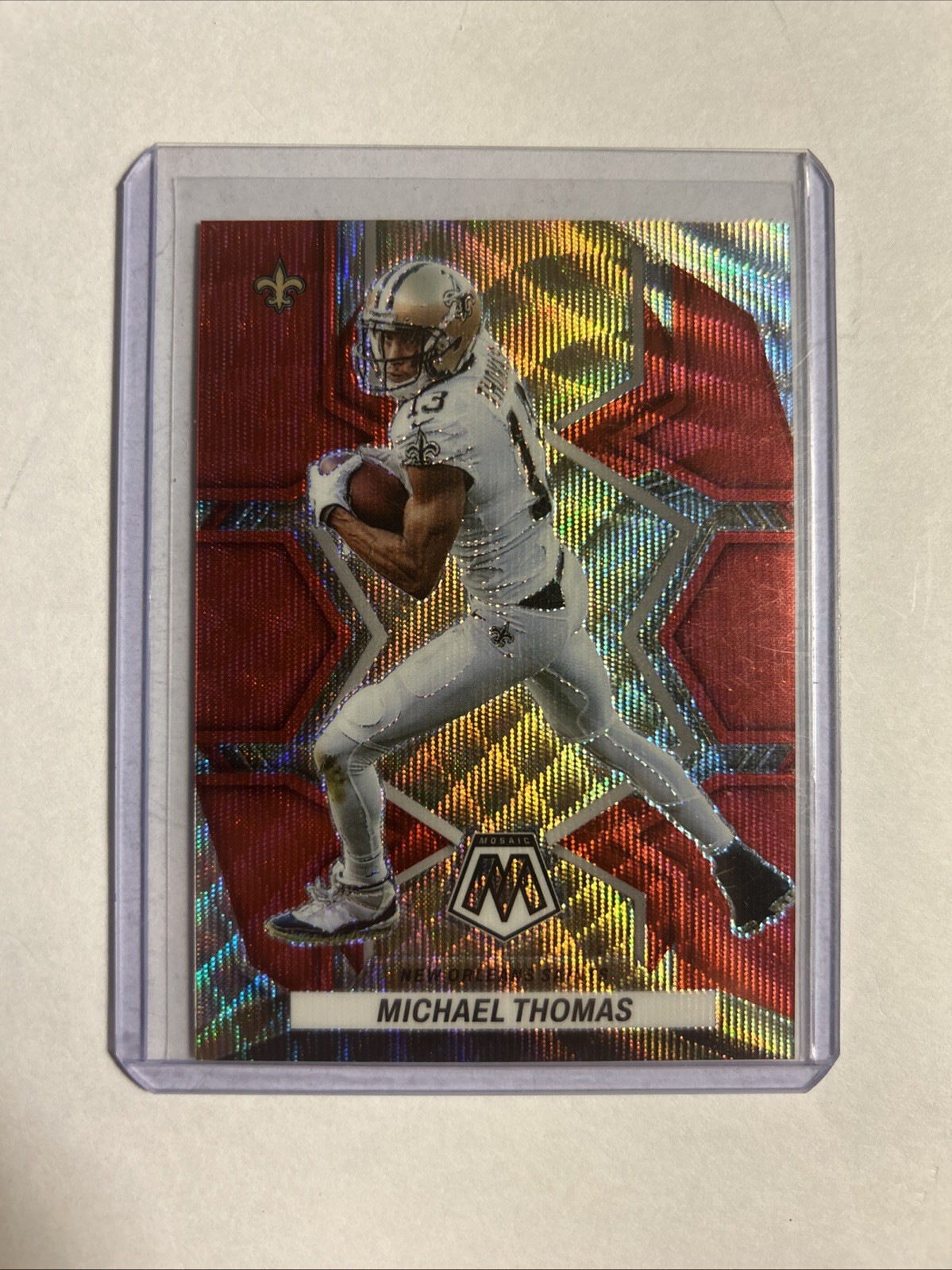 2022 Panini Mosaic - Michael Thomas #217 Red Wave Mosaic Prizm /9