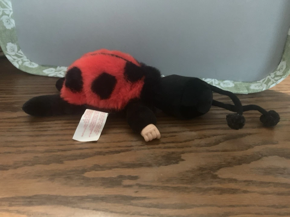 De colección Anne Geddes Sleeping Lady Bug Peluche Bean Bag Bebé Muñeca 1998 Unimax 9" Foto 4 de 4