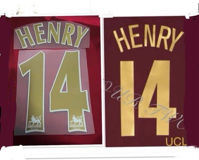 Henry #14 Kunststoff Name Druck und Nummer 2005/06 Wärmeübertragung WÄHLEN SIE EINE