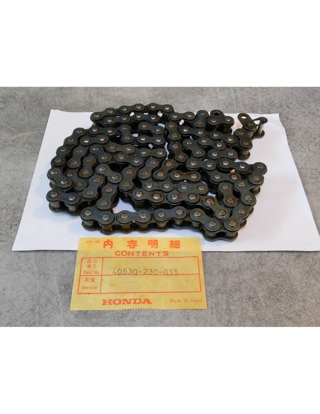 Chaîne de transmission DID 420X pour Honda Z50R et CD125 pas 420 de 116 maillons