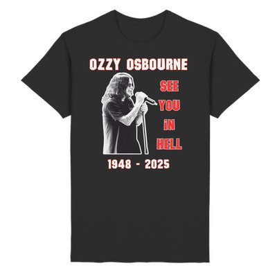Ozzy Osbourne - T-Shirt | Black Sabbath Heavy Metal, See you in Hell