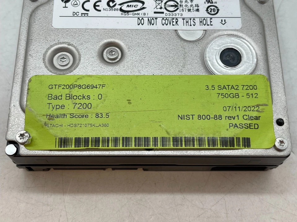 Hitachi Deskstar HDS721075KLA330 750GB 3.5" SATA Internal HDD GRADE A FREE S/H - Image 4 of 4