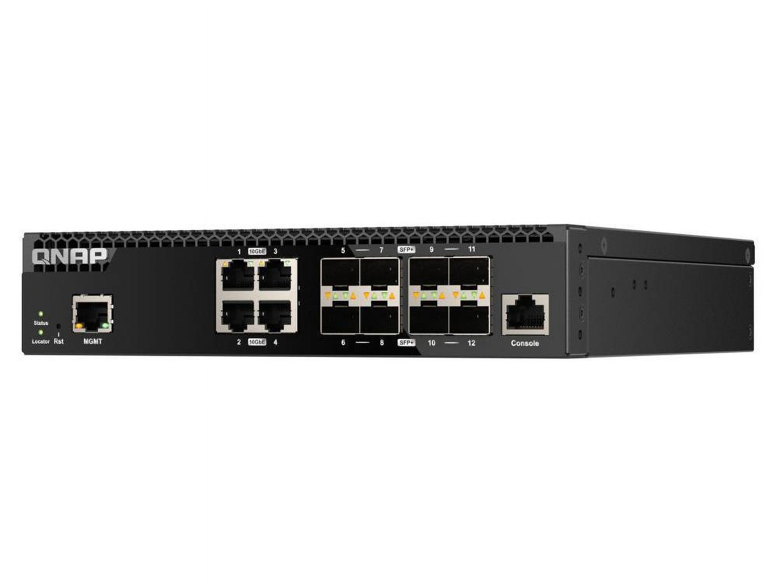 QNAP QSWM3212R8S4TUS 12-Port Half-Width 10GbE Managed Switch 8 SFP+ + 4 RJ45