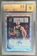 Stephen Curry 2018 Panini Donruss Dominator Signatures Auto 42/49 BGS 9.5/10