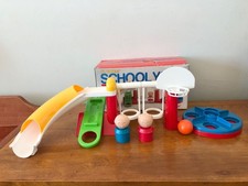 TUPPERWARE TOYS TUPPERTOYS SCHOOL YARD COMPLETE SET/EXCE. USED CONDITION IN BOX 