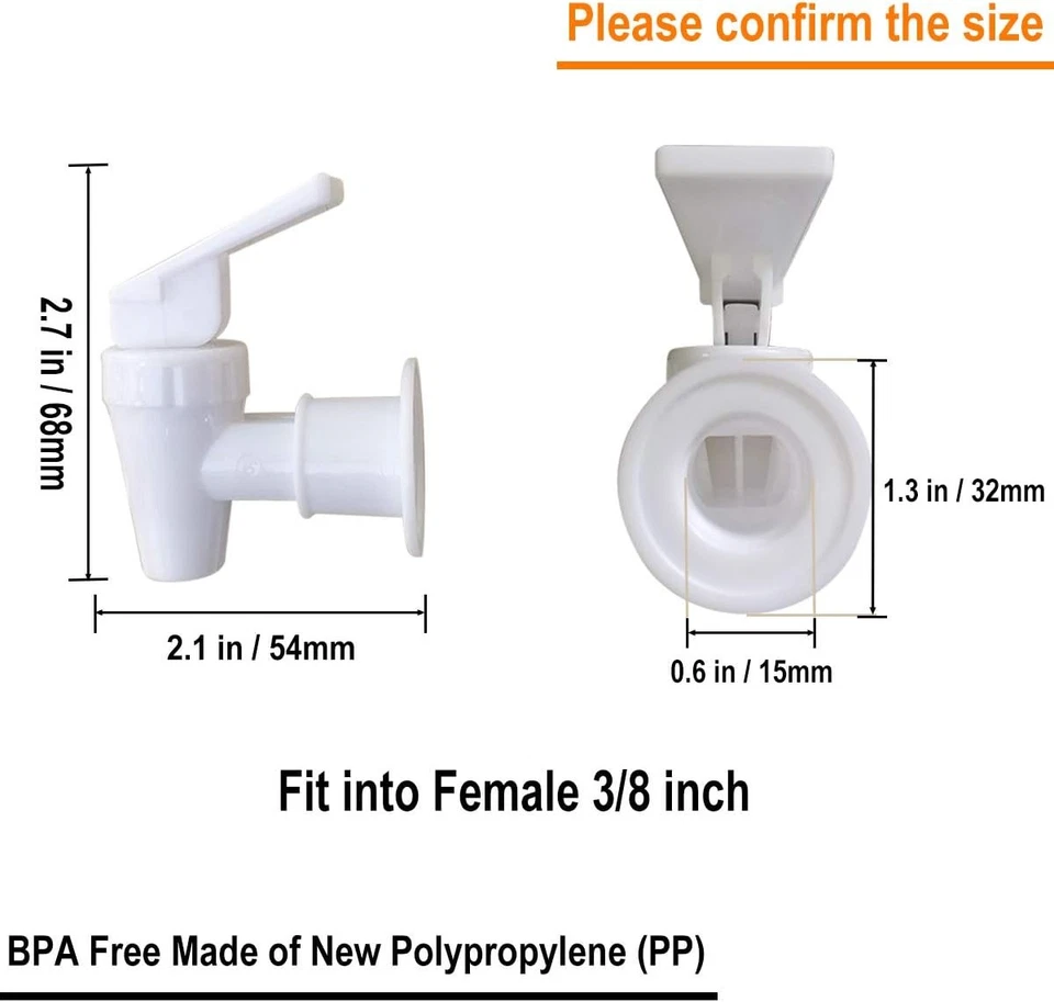 Grifo enfriador de repuesto - 2 grifos dispensadores de agua blancos y 2 rojos rojos rojos, Foto 2 de 4