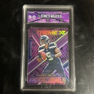 2022 Kenneth Walker lll Panini XR Footbal Xtreme Rookies /25 Purple Seahawks RC 