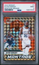 2024 PANINI MOSAIC MONTAGE #1 KEVIN DURANT | BRONZE /75 PSA 9