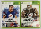 2 x XBOX 360 Madden NFL 12 ( Microsoft Xbox 360, 2011 ) NCAA Football 2011 Tebow
