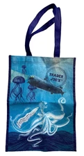 TRADER JOE'S ECO Reusable Shopping Grocery Bag - OCEAN/MARINE LIFE Themed