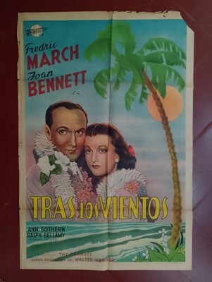 Trade winds. Fredric March, Joan Bennett. 1S, Original Argentina. p81