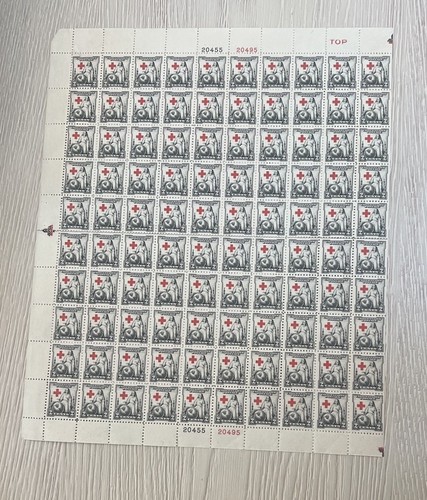 #702 Red Cross Complete Sheet of 100 stamps MNH OG 1931