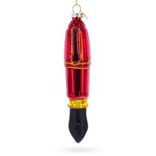 Red Fountain Pen Glass Ornament