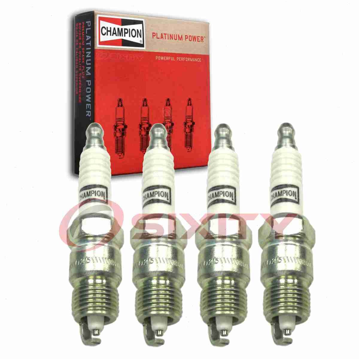 4 pc Champion Platinum Spark Plugs for 1986-1987 Buick Somerset 2.5L L4 xy