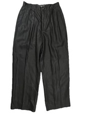 Banana Republic Women  s Black High-Rise Wide-Leg 100 Linen Pants Sz 10 Office