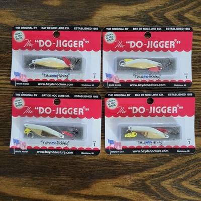 BAY DE NOC DO-JIGGER(4-SET) CUSTOM ''GLOW IN THE DARK'' FISHING LURES Size #1