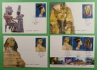 DR WHO 2004 EGYPT 4 FDC TOMB ART R79608