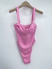 Franchesca Womens One Piece Swimsuit Pink Size L FR Rose Bloom Fixed Cups — photo 1