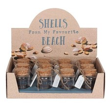 Beach Shell Glass Bottle