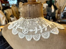Antique Lace - Small Irish Crochet Lace Collar