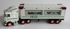 1997 Hess Toy Truck and Two Friction Motor Racers