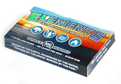 ELEMENTS 300 Ultra Thin Rice Rolling Paper 1.25 300 Count (Pack of 1), Beige 
