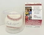 Hank Aaron Autographed Baseball Signed JSA COA National League Excellent w/Case