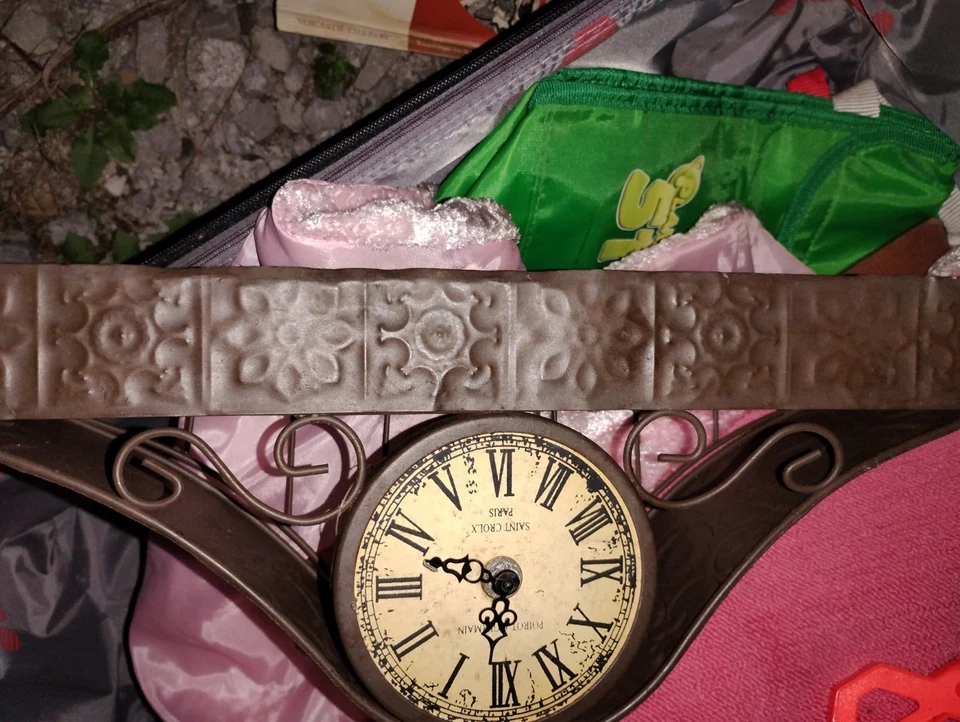 Sterling Noble Mantle Clock Metal Works Encasement Antique Design Reproduction - Image 2 of 3