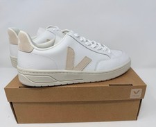 New Veja V-12 Leather Sneakers, Extra White/Sable Size US W9/ M7