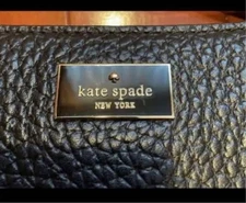 m1204 kate spade Black Leather Tote Bag Excellent Condition Casual & Formal