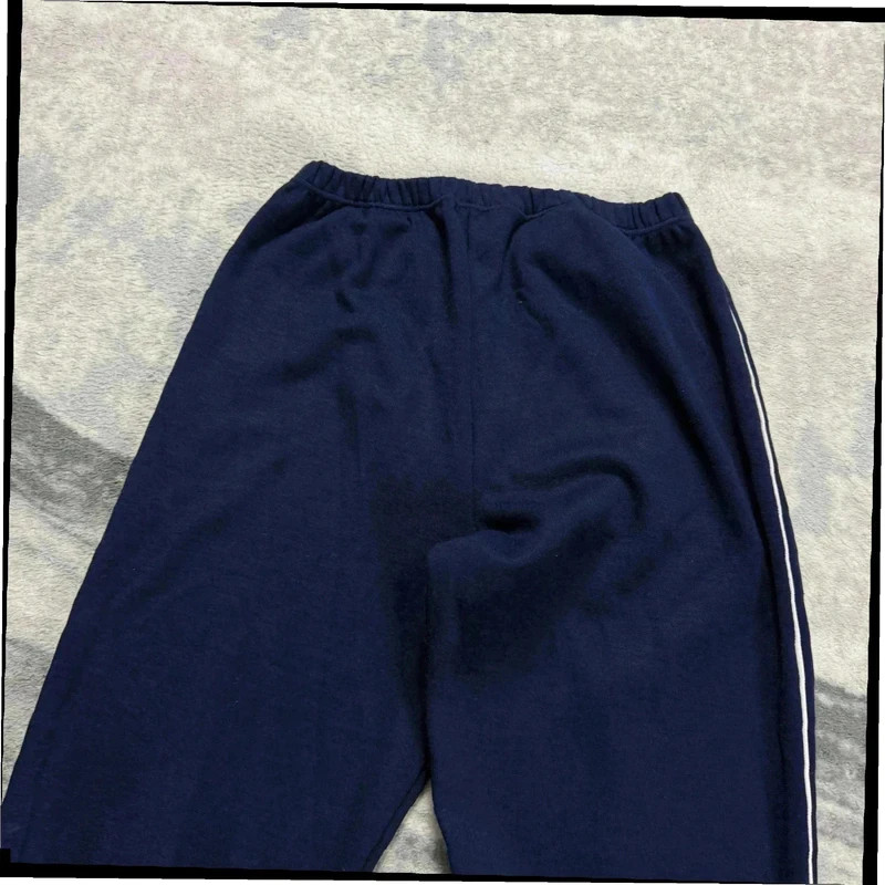 Vintage Navy Cotton Pleated-Style 1990's Baggy Oversized Bottoms Size Large image 9