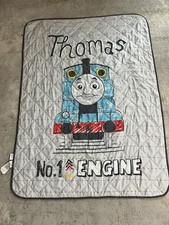 Thomas  Friends Quilted Crib Blanket Gray No. 1 Engine Nursery Bedding Trains