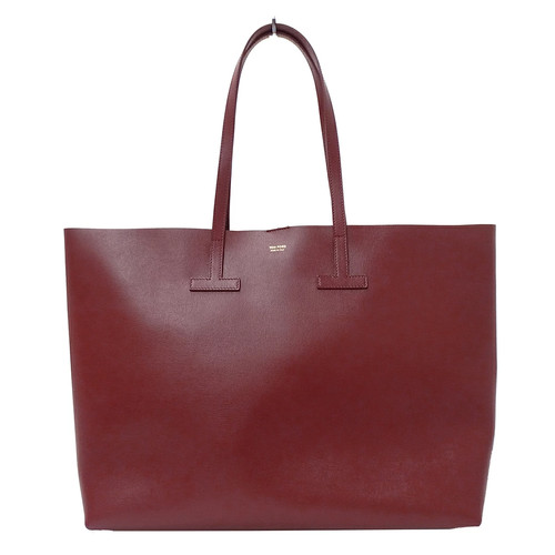 Tom Ford Bag Leather Bordeaux Wine Red Adult Simple Large Capacity Tote #BBB725