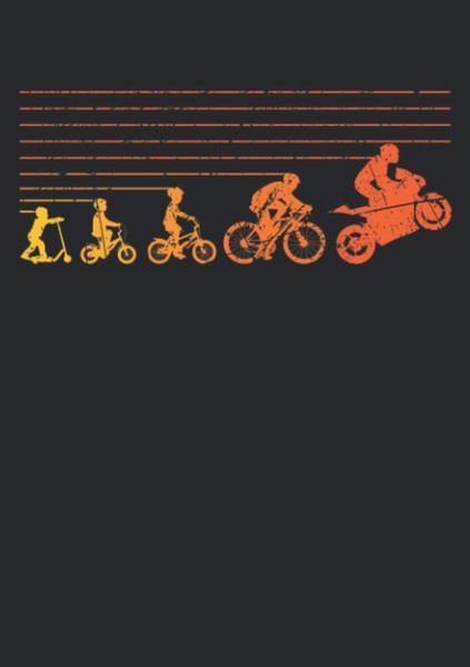 Titel: Notizbuch A5 Kariert - Motorradfahrer Herzschlag Design 120-image